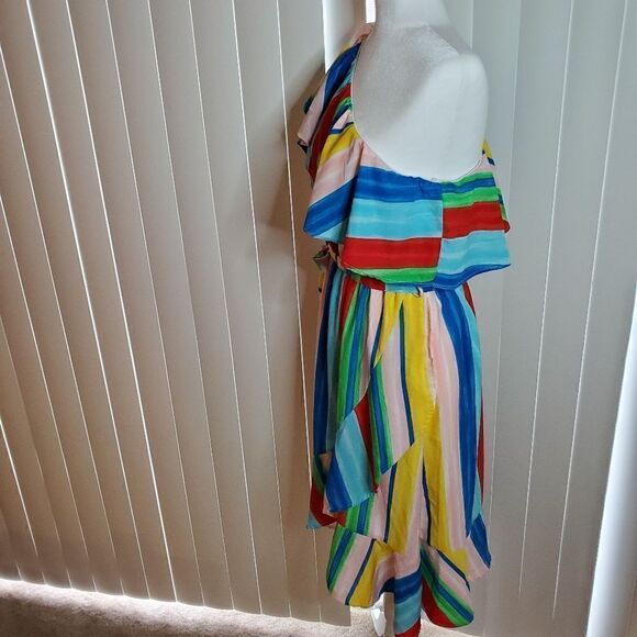 Peach Love California one shoulder dress L - Picture 2 of 10